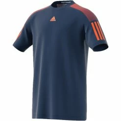 Adidas Boys` Barricade Tennis Tee - Mystery Blue