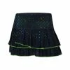 Lucky In Love Technicolor Cosmic Pleat Tier Skirt-Black Cosmic Print