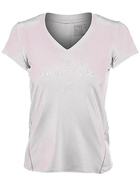 Lucky In Love Women's Varsity Cap Sleeve - White 1 Lucky In Love Women's Varsity Cap Sleeve - White