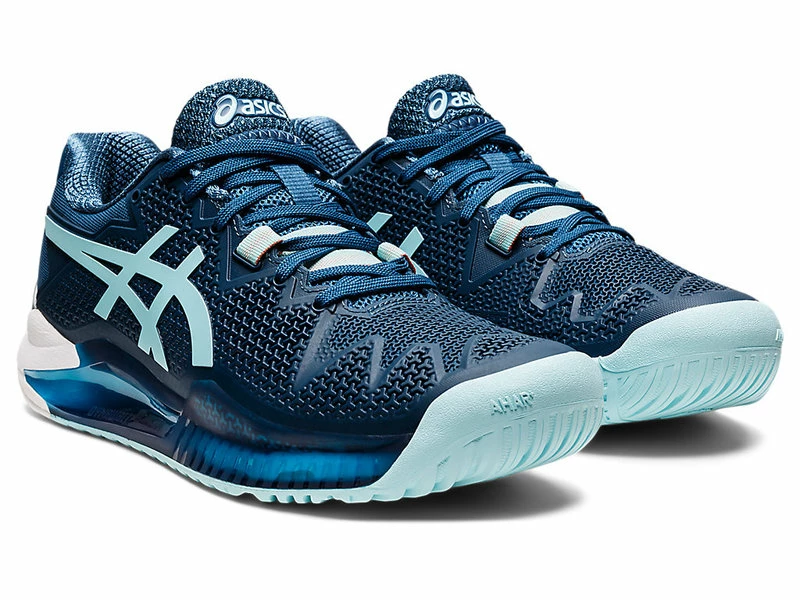 Asics Gel Resolution 8 Wide Indigo/Blue Women's Shoe 3 Asics Gel Resolution 8 Wide Indigo/Blue Women's Shoe - Image 3