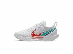Nike Zoom Court Pro Women's Shoe- White/Teal/Red